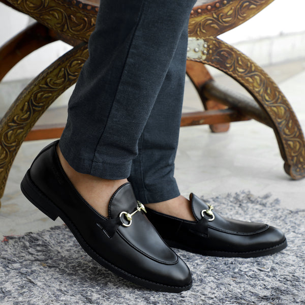 NICHE Black Horsebit Loafers