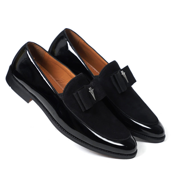NICHE Black Patent Brooch Loafers